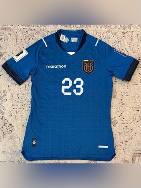 Marathon Authentic WC Qualifiers 2026 Ecuador Moises Caicedo Jersey Men’s Sz M